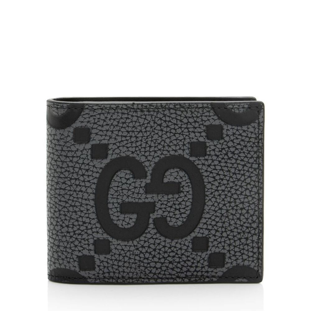 Gucci Jumbo GG Embossed Leather Bifold Wallet